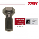 TRW,Hohlschraube kurz M10x1,0 / Schwarz / Aluminium, MCH921S
