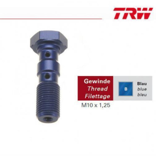 TRW,Doppelhohlschraube M10x1,25 / Blau / Aluminium, MCH951B