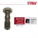 TRW,Doppelhohlschraube M10x1,25 / Schwarz / Aluminium,...