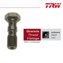 TRW,Doppelhohlschraube M10x1,0 Brembo / Schwarz / Alu,...