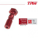 TRW,Doppelhohlschraube M10x1,0 / Rot / Aluminium, MCH971R