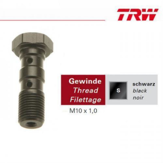 TRW,Doppelhohlschraube M10x1,0 / Schwarz / Aluminium, MCH971S
