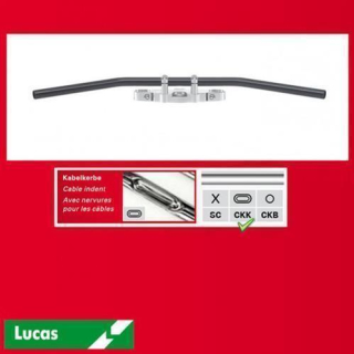 TRW Stahllenker Dragbar Long Stahl verchromt 1 ZOLL 25 4 MM mit Kabelkerben Breite: 900mm MCL120CKK