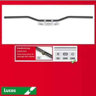 TRW Stahllenker Flyerbar Stahl verchromt 1 ZOLL 25 4 MM mit Kabelbohrungen Breite: 970mm MCL132CKB
