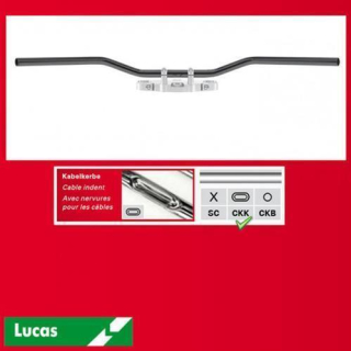 TRW Stahllenker Flyerbar Stahl verchromt 1 ZOLL 25 4 MM mit Kabelkerben Breite: 970mm MCL132CKK