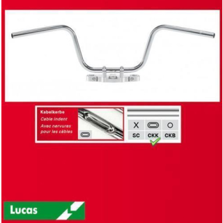 TRW Stahllenker Apehanger Stahl verchromt 1 ZOLL 25 4 MM mit Kabelkerben Breite: 920mm MCL136CKK