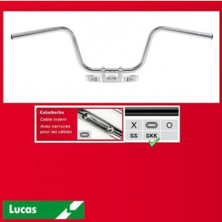 TRW Stahllenker Apehanger Stahl schwarz 1 ZOLL 25 4 MM mit Kabelkerben Breite: 920mm MCL136SKK