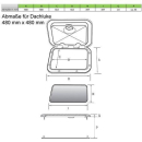 Lalizas Decksluke Bootsluke 480 x 480 mm, 44445