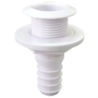 Lalizas Borddurchlass mit fl.flange ,3/4 , für Schlauch Ø 19mm, l81mm, weiß, 10250