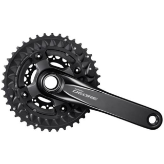 SHIMANO Kurbelgarnitur DEORE MTB FC-M6000 3x10, 175 mm, 40-30-22 Z., Schwarz, nicht enth E-FCM6000EX002X