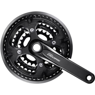 SHIMANO Kurbelgarnitur DEORE Trekking FC-T6010 3x10, 175 mm, 48-36-26 Z., Schwarz, nicht E-FCT6010EX866CL