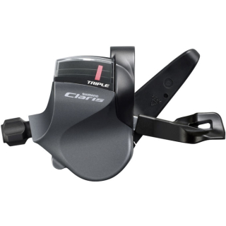 SHIMANO Schalthebel CLARIS SL-R2000/-R2030, Links, 3-fach, Schelle, Grau, Inkl. Zug E-SLR2030LB