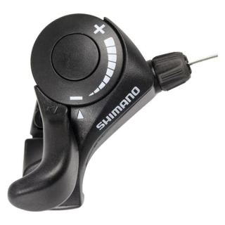 SHIMANO Daumenschalter TOURNEY SL-TX30, Links, 3-fach (Mikroraster), Schelle, Schwarz/Si E-SLTX30LFBT