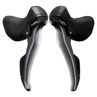 SHIMANO Schalthebel / Bremshebel CLARIS ST-R2000/-R2030, Paar, 3x8-fach, Grau, inkl. Zug und H E-STR2000TPA