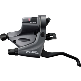 SHIMANO Schalthebel / Bremshebel CLARIS ST-RS200/-RS203, links, 2-fach, Grau, 2,5 Finger, inkl E-STRS200LCB
