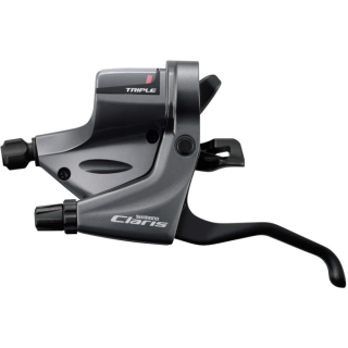 SHIMANO Schalthebel / Bremshebel CLARIS ST-RS200/-RS203, links, 3-fach, Grau, 2,5 Finger, inkl E-STRS203LCB