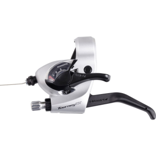 SHIMANO Schalthebel / Bremshebel TOURNEY TX ST-TX800, links, 3-fach, Silber, 2 Finger, inkl. Z E-STTX800LBS