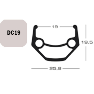 Exal FELGE DC 19 28" 36L SCHW 19-622 VL:6,5MM EINFACHOESEN FA003451008