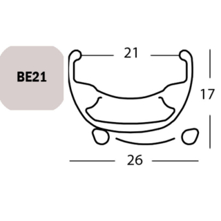 Exal FELGE BE 21, 28" 32L SCHW 21-622 VL:6,5MM EINFACHOESEN FA003451012