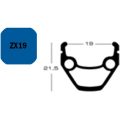 Exal FELGE ZX 19, 26" 36L SILB 19-559 VL:8,5MM...