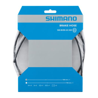 SHIMANO Bremsleitung SM-BH90-JK-SSR, 1.000 mm, Schwarz, Gerade - Gerade, 1 Stk. I-SMBH90JKSSL100