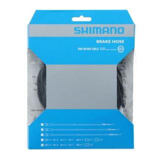 SHIMANO Bremsleitung DEORE XT SM-BH90-SBLS, 1.700 mm, Schwarz, Gerade - Banjo, 1x Befest SH000000342