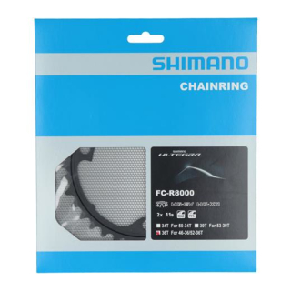 SHIMANO Kettenblätter ULTEGRA FC-R8000, 36 Zähne (MT), 110 mm, Schwarz, Aluminium Y-1W836000