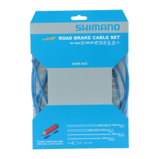 SHIMANO 1 Set (VR & HR) Blau Bremszug-Set Zug 1x 1.000 mm/1x 2.000 mm, Hülle 1x 800 mm/1 Y-8YZ98091