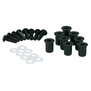 Alu-Verkleidungsschrauben mit M5 Gummimuttern für Verkleidungsscheiben, Kawa, 8 Stück, 160-201