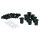 Alu-Verkleidungsschrauben mit M5 Gummimuttern für Verkleidungsscheiben, Kawa, 8 Stück, 160-201