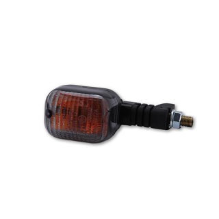 Blinker DUC STYLE, schwarz, getöntes Glas, für vorne links oder hinten rechts, M 10 Gewindebolzen, E-geprüft., 202-208