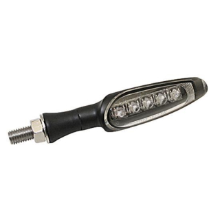 KOSO KOSO LED-Blinker, schwarz mattes Metallgehäuse, transparentes Glas, 204-130