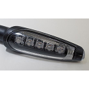 KOSO KOSO LED-Blinker, schwarz mattes Metallgehäuse, transparentes Glas, 204-130