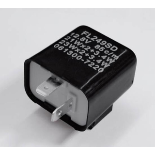 Blinkrelais 2Pol 12V 21W schwarz, 208-012
