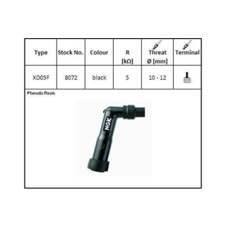 NGK Kerzenstecker XD-05 F, für 12 mm Kerze, 102?, 212-507
