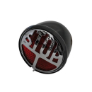 SHIN YO LED-Rücklicht STOP, rotes Glas, schwarzes Metallgehäuse, 255-057