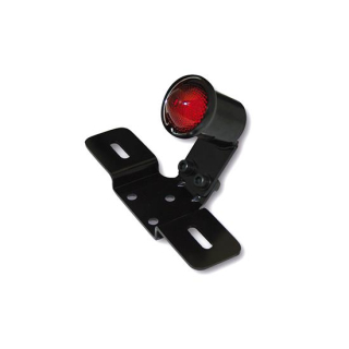 SHIN YO LED-Rücklicht OLD SCHOOL TYP3, schwarz, rotes Glas, mit Nr.-Schildhalter, 255-064