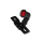 SHIN YO LED-Rücklicht OLD SCHOOL TYP3, schwarz, rotes Glas, mit Nr.-Schildhalter, 255-064