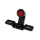 SHIN YO LED-Rücklicht OLD SCHOOL TYP3, schwarz, rotes Glas, mit Nr.-Schildhalter, 255-064