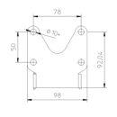 HIGHSIDER Universal Halter Typ 1, schwarz, 282-001
