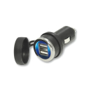 Doppel USB Stecker blau beleuchtet, für 20 mm...