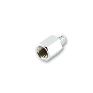 Spiegeladapter chrom, von Loch M 10 Rechtsgewinde auf Bolzen M 8 Rechtsgewinde., 305-081