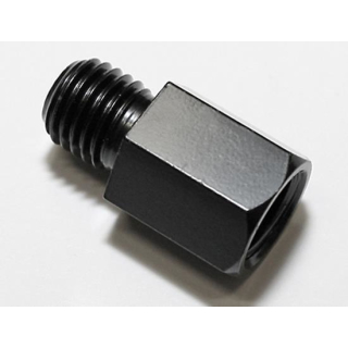 Spiegeladapter schwarz, von Loch M 10 Rechtsgewinde auf Bolzen M 10 Rechtsgewinde., 305-082