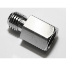 Spiegeladapter chrom, von Loch M 10 Rechtsgewinde auf...