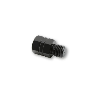 Spiegeladapter schwarz, von Loch M 10 Linksgewinde auf Bolzen M 10 Rechtsgewinde., 305-084