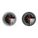 KOSO Digitales Multifunktions-Cockpit, TNT-04 Drehzahlmesser /Tachometer mit schwarzem Ring, 360-320