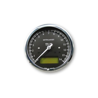 motogadget Chronoclassic Drehzahlmesser -14.000 U/min, grüne LCD Anzeige, 361-951