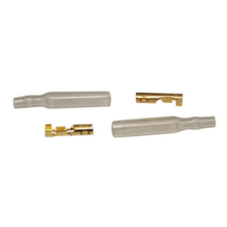 Rundsteckhülsen (weiblich) D. 3,5 mm mit Isolierung, 100 Teile pro Set, (50 x Rundsteckhülsen + 50 x Isolierungshülsen), 396-011