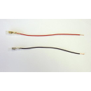 Rundsteckhülsenset (weiblich) D. 3,5 mm mit Isolierung und Kabel. 20 Teile pro Set, (10 x rotes Kabel + 10 x schwarzes Kabel), 396-020