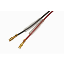 Rundsteckhülsenset (weiblich) D. 3,5 mm mit Isolierung und Kabel. 20 Teile pro Set, (10 x rotes Kabel + 10 x schwarzes Kabel), 396-020